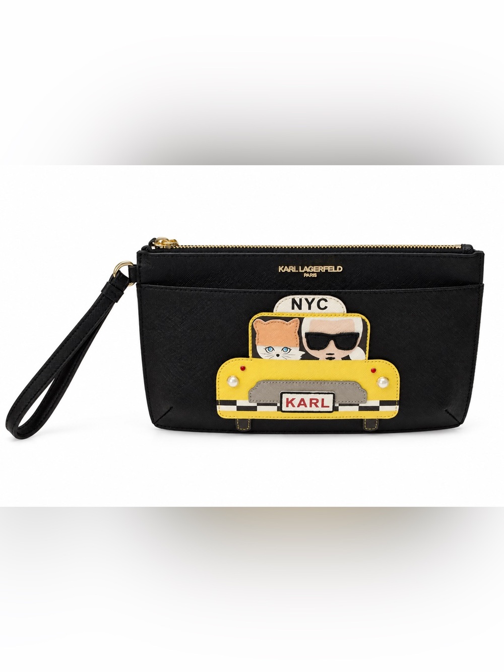 Karl Lagerfeld Paris Maybelle NYC Taxi Ride Wristlet NWOT